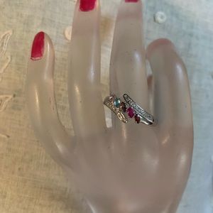 NWOT Sterling silver multi stone ring